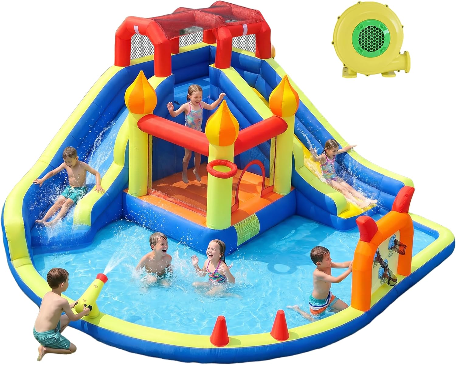 Kids Outdoor Fun - Kids Jumping Castle with Two Long