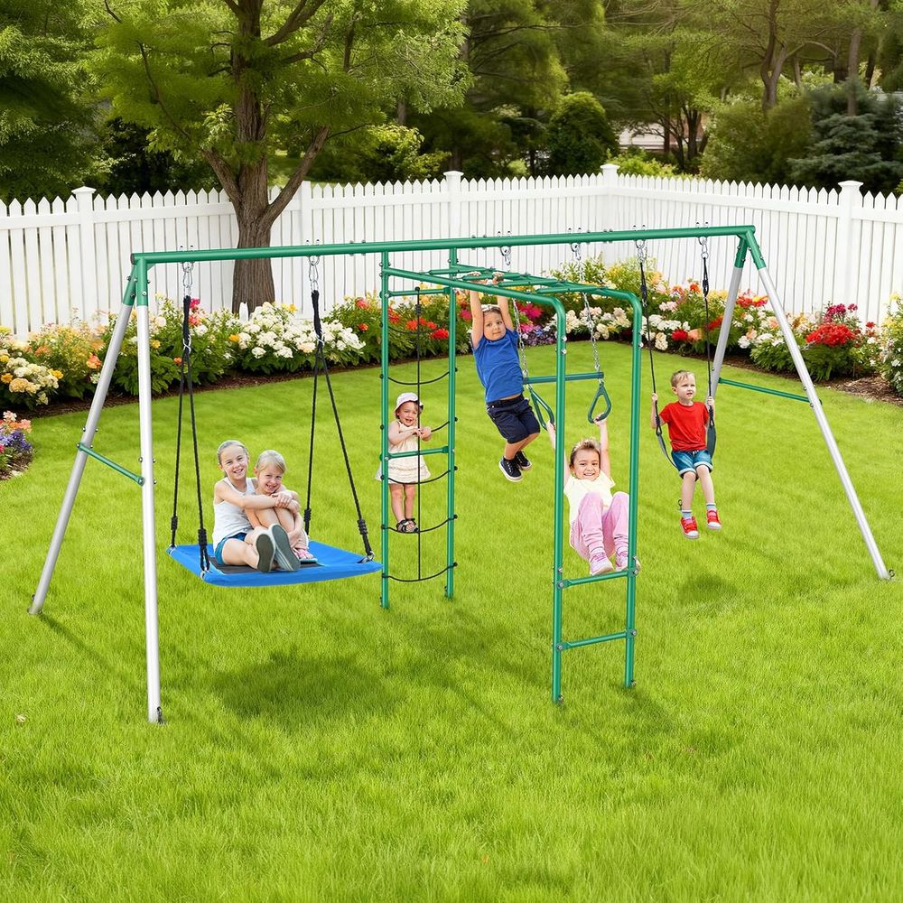 Kids Outdoor Monkey Bars - Swing Sets or Backyard with Monkey