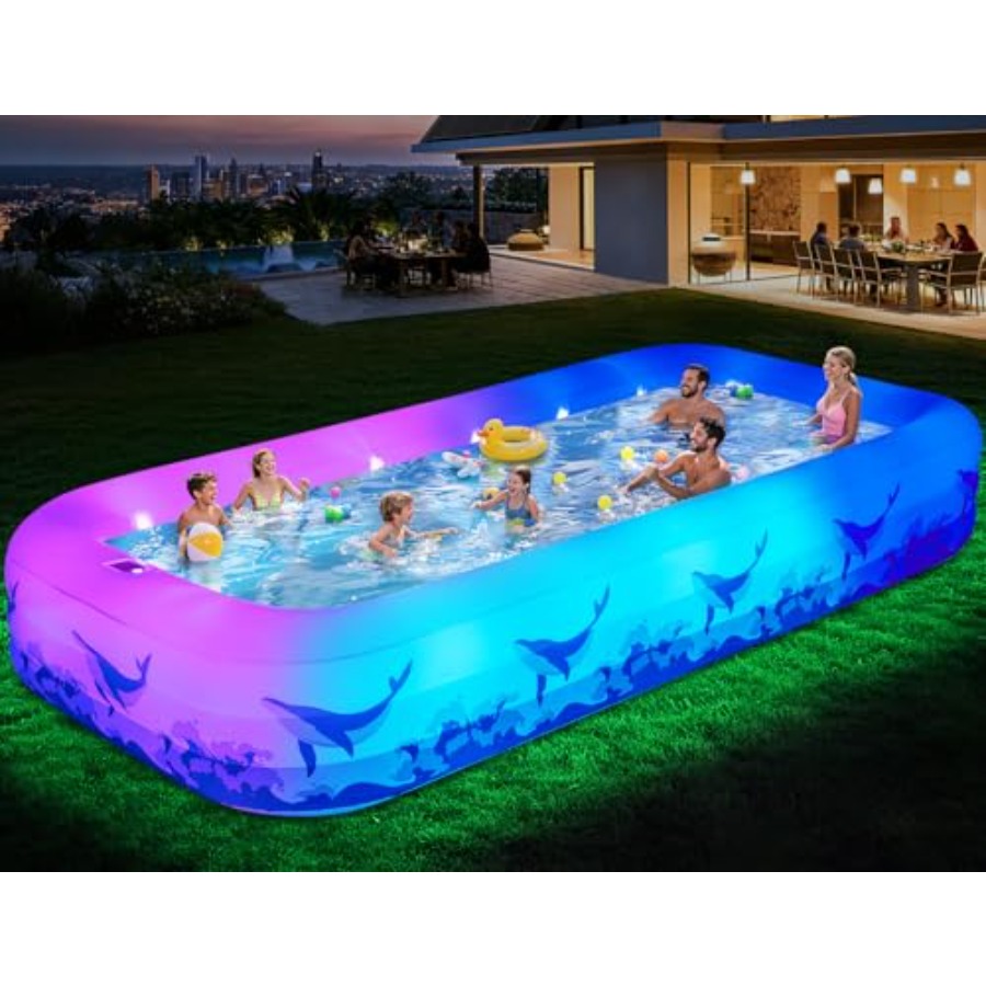 Outdoor Kid Friendly - Backyard outdoor inflatable swimming pool for