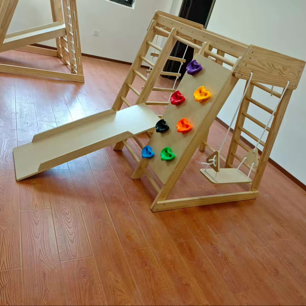 Kids Outdoor Ladder - Wooden Kids Climbing Frame Ladders Toys