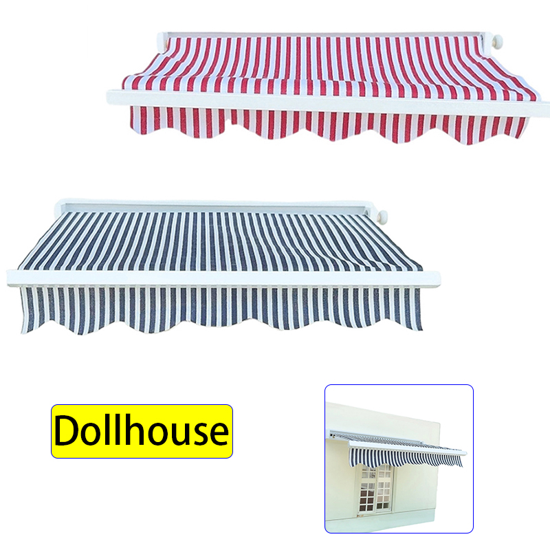 Kids Outdoor Doll House - 1/12 Dollhouse Simulation Awning Model Dollhouse