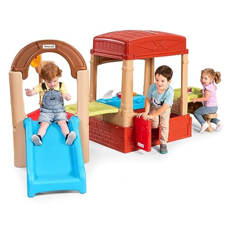 Kids Outdoor Picnic Table - Backyard picnic playhouse for kids: plastic
