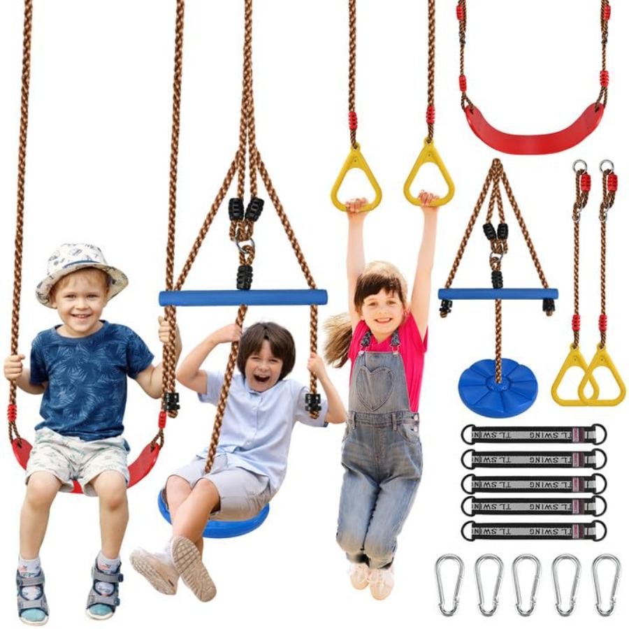 Kids Outdoor Monkey Bars - Backyard kids outdoor swing set: EVA