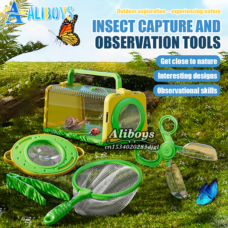 Kids Outdoor Adventure Kit - Insect Capture Cage Bug Habit Observation