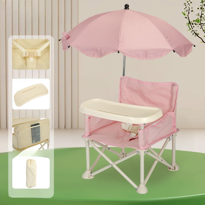 Kids Outdoor Table And Chairs - Children's Camping Beach Chair, Short Baby