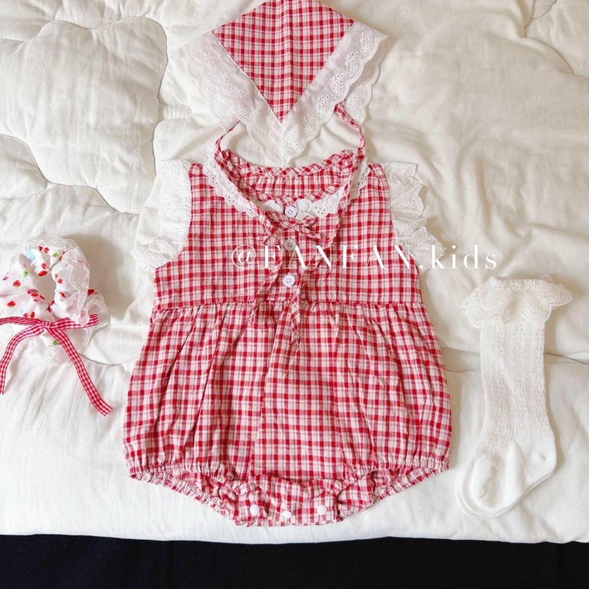 Kids Outdoor Jumpsuit - Baby Clothes Summer Jumpsuit Stylish Checkered