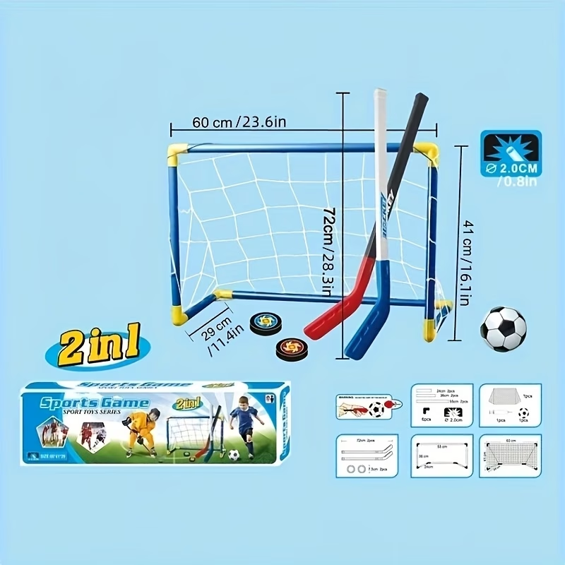 2 in 1 Kids Hockey & Soccer Go – Kids Outdoor Hockey Sticks Bewertung und Preis