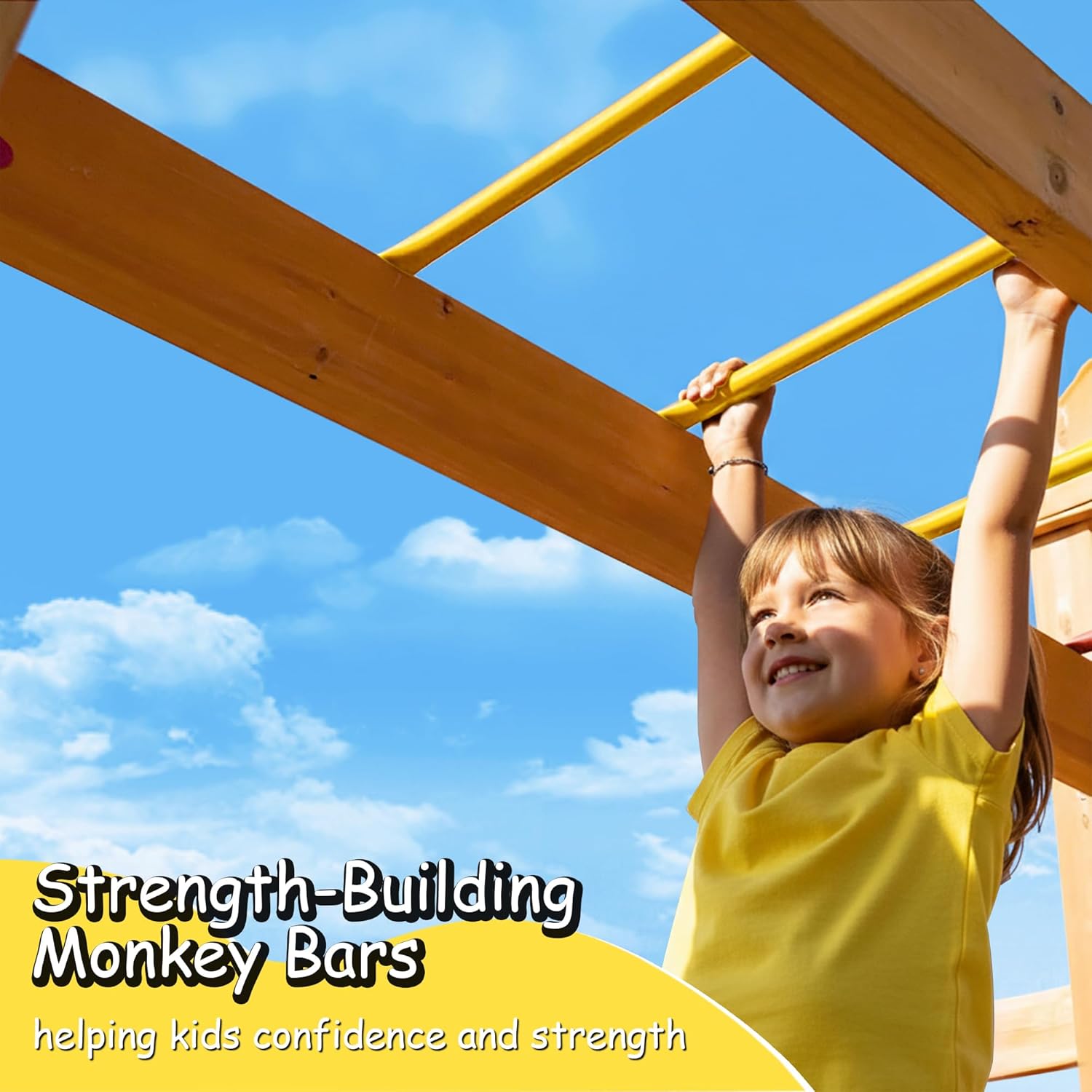 Wooden Swing Sets for Backyard – Kids Outdoor Monkey Bars Bewertung und Preis