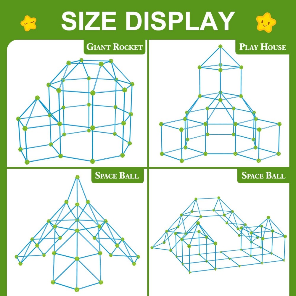 200 Pcs Fort Building Kit for  – Kids Outdoor Toys Bewertung und Preis