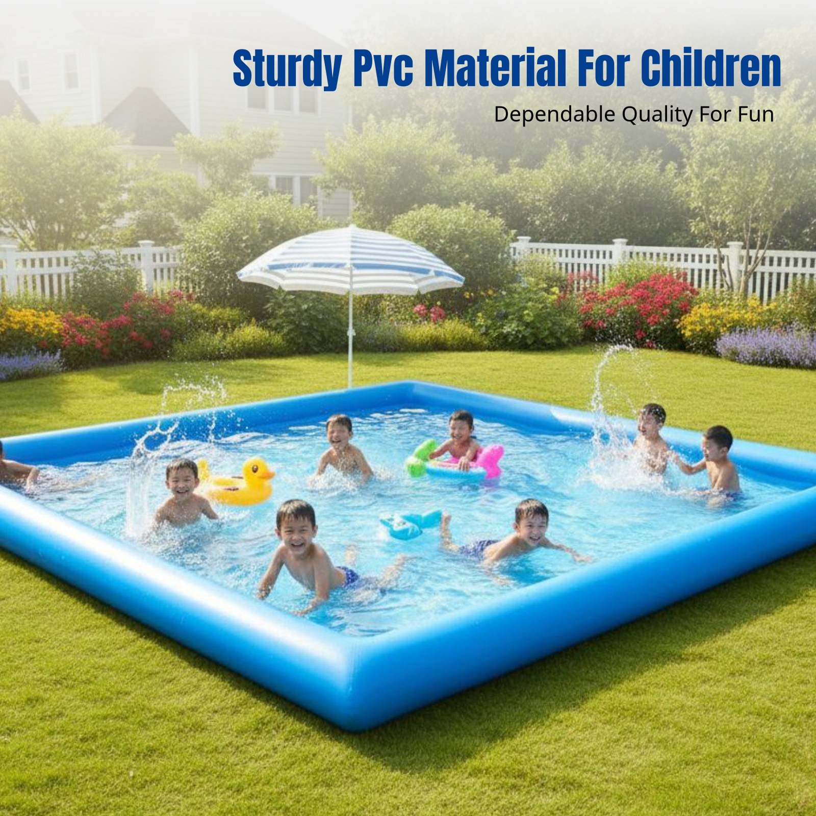 Heavy-Duty Inflatable Pool, Ki – Kids Outdoor Area Bewertung und Preis