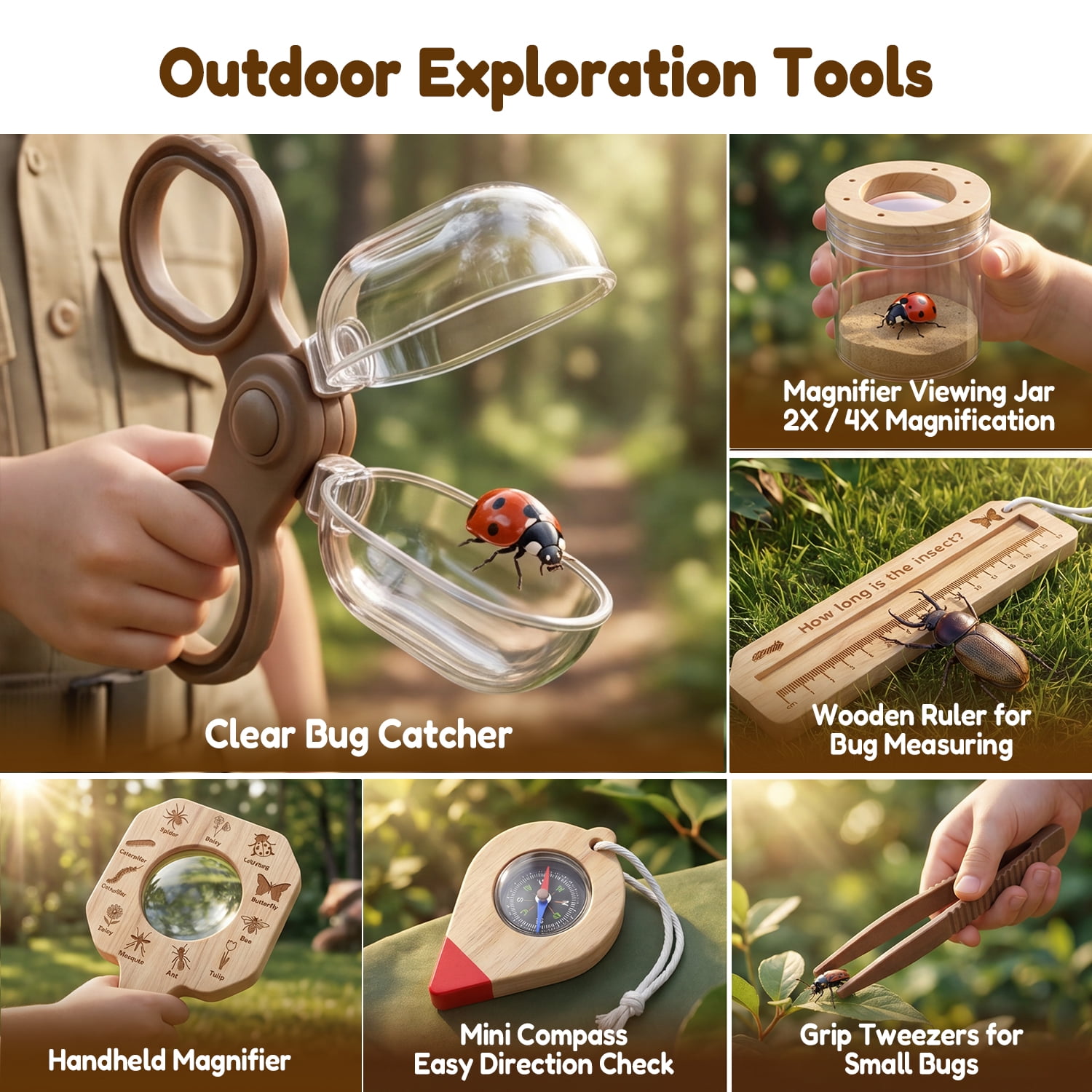 Wooden Bug Catching Kit With T – Kids Outdoor Kit Bewertung und Preis