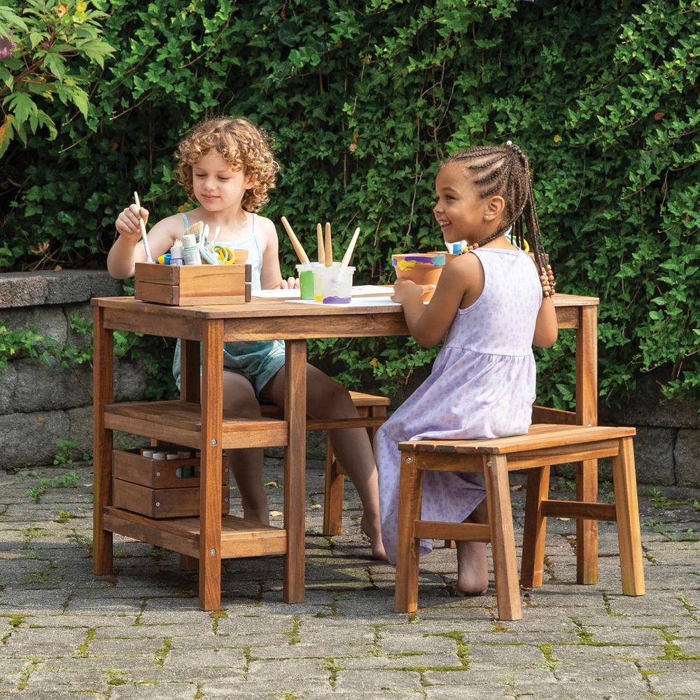 Kids Outdoor Crat Table and 2  – Kids Outdoor Picnic Table Bewertung und Preis