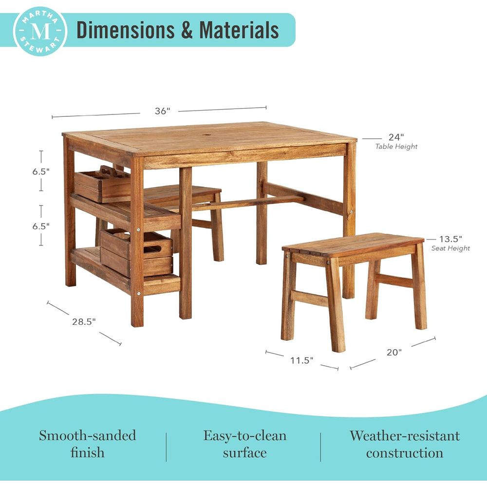 Kids Outdoor Crat Table and 2  – Kids Outdoor Picnic Table Bewertung und Preis