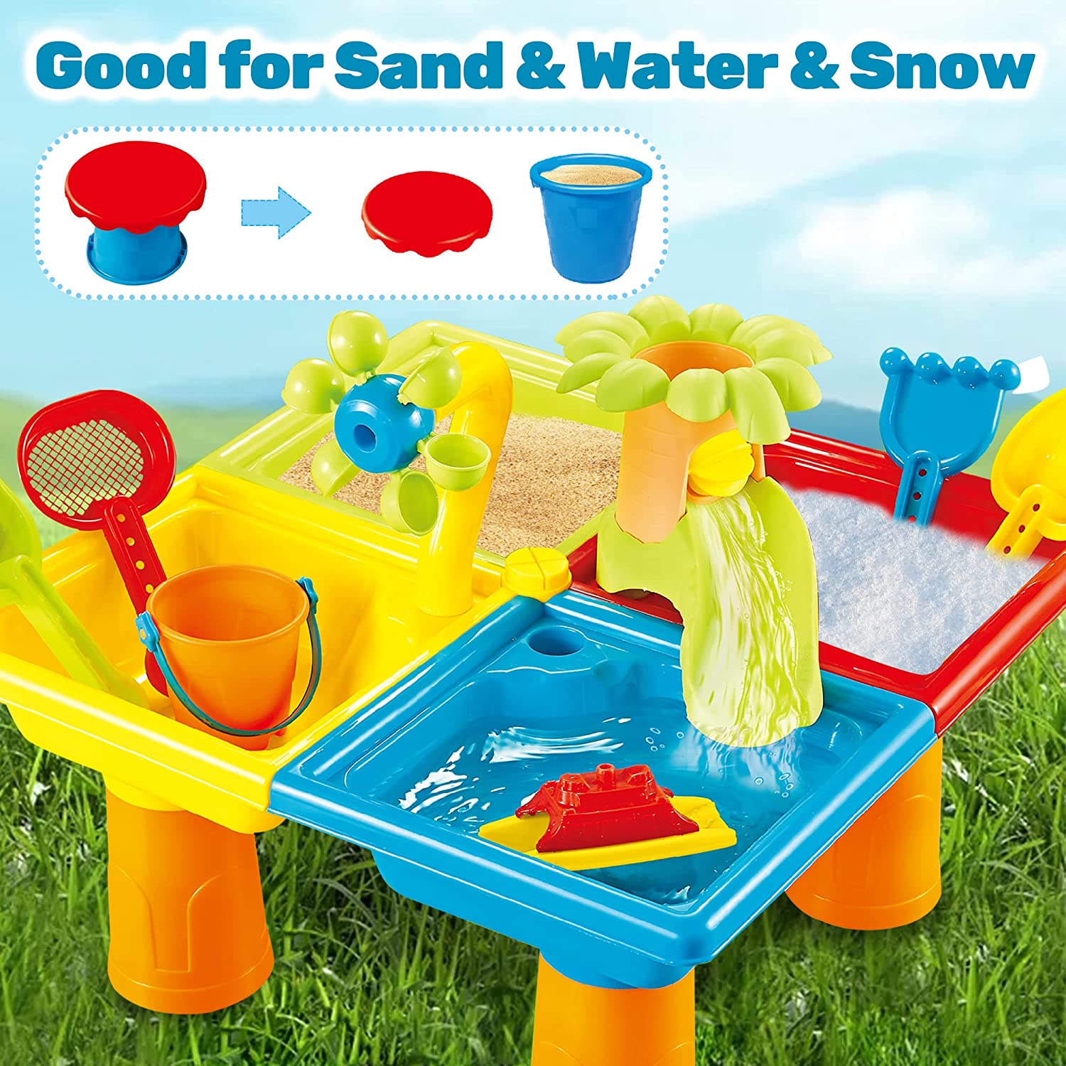 Beach Table Sand Play Toys Chi – Kids Outdoor Picnic Table Bewertung und Preis