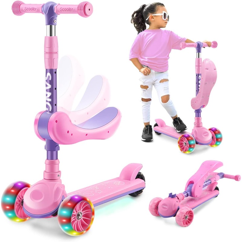2-in-1 Kids Kick Scooter with  – Kids Outdoor Ride On Bewertung und Preis