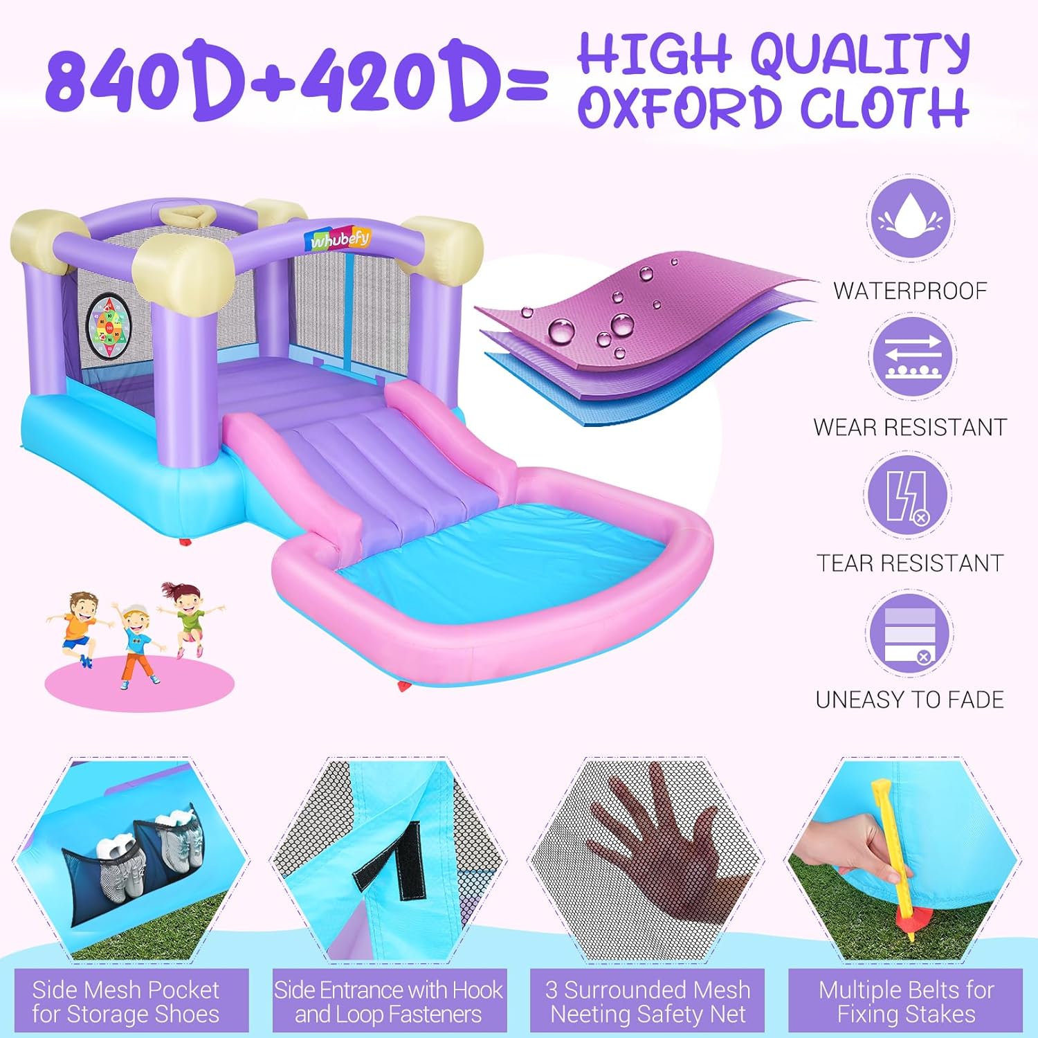 Kids Inflatable Bounce House w – Kids Outdoor Fun Bewertung und Preis