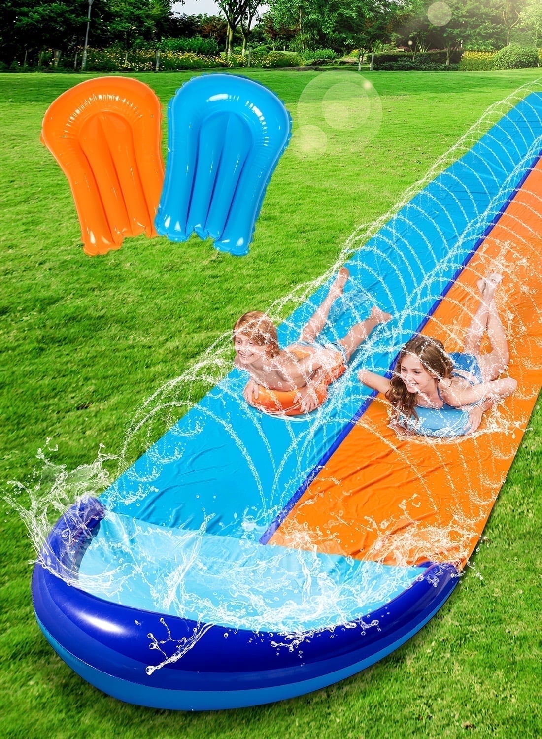 22.5 Ft Triple Water Slide Wit – Outdoor Kid Friendly Bewertung und Preis