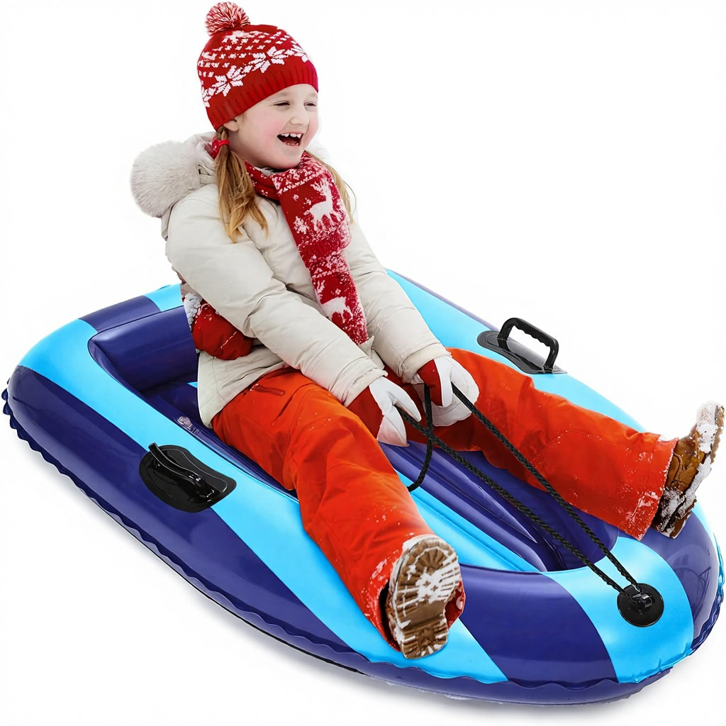 QPAU Inflatable PVC Snow Sled  – Kids Outdoor Toys Bewertung und Preis