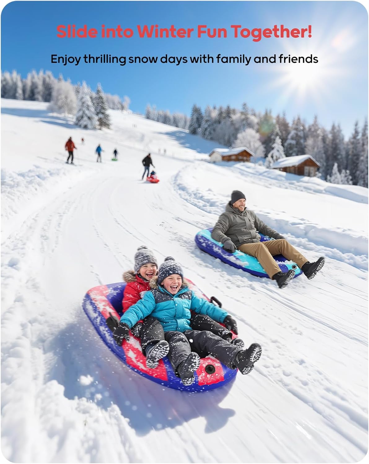 QPAU Inflatable PVC Snow Sled  – Kids Outdoor Toys Bewertung und Preis