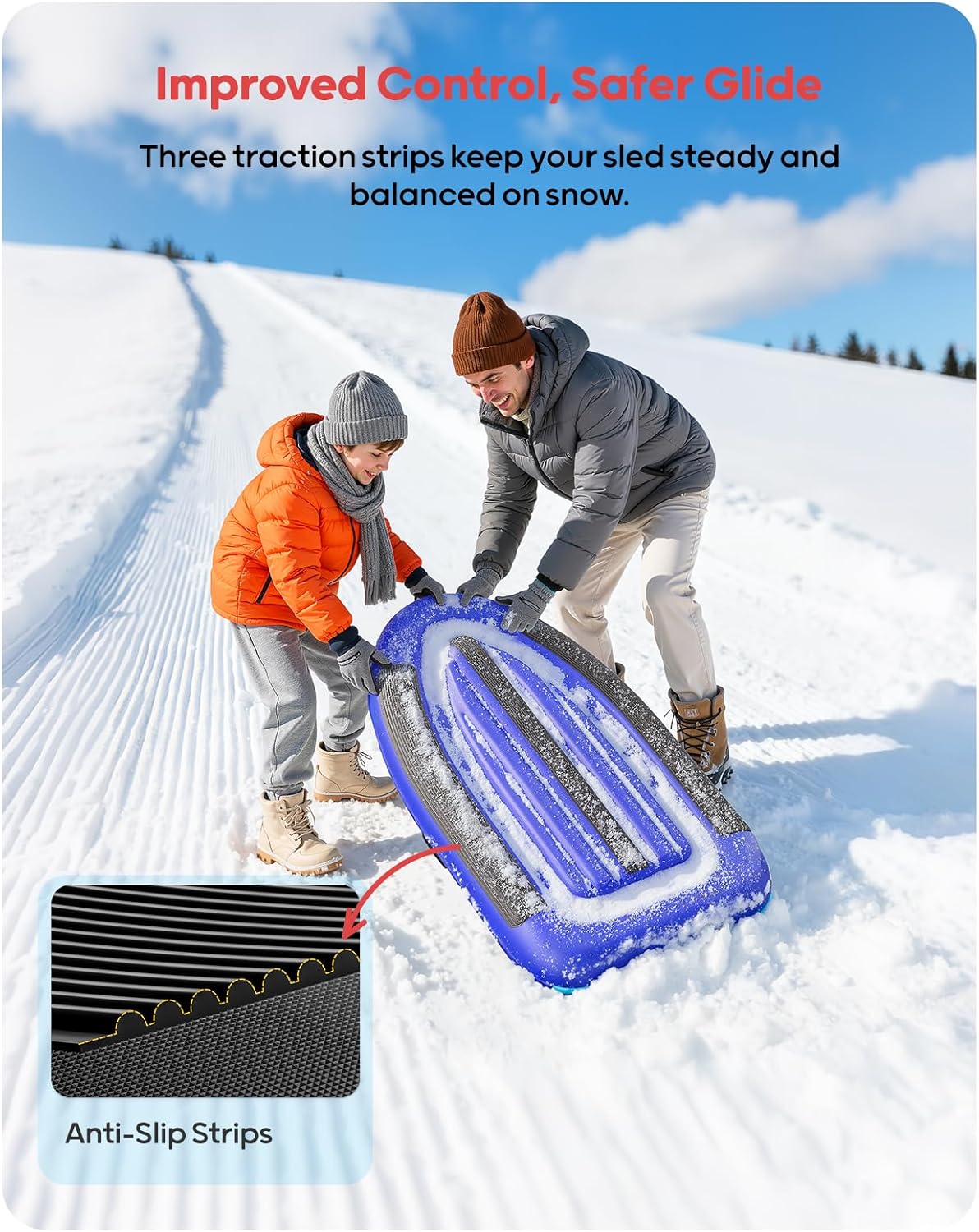 QPAU Inflatable PVC Snow Sled  – Kids Outdoor Toys Bewertung und Preis