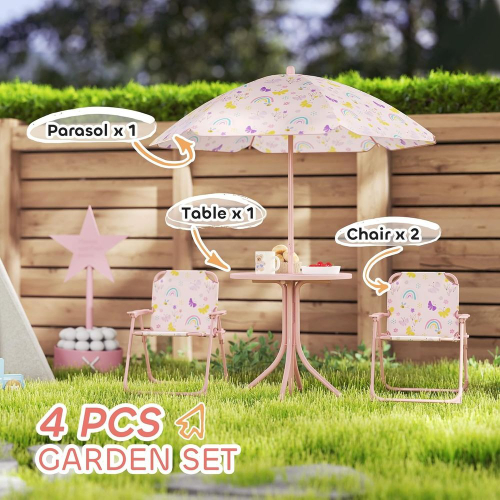 Kids Picnic Table and Chair Se – Kids Outdoor Table And Chairs With Umbrella Bewertung und Preis