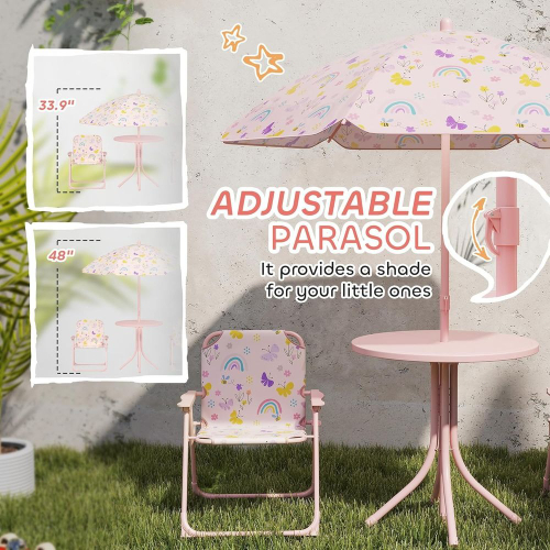 Kids Picnic Table and Chair Se – Kids Outdoor Table And Chairs With Umbrella Bewertung und Preis