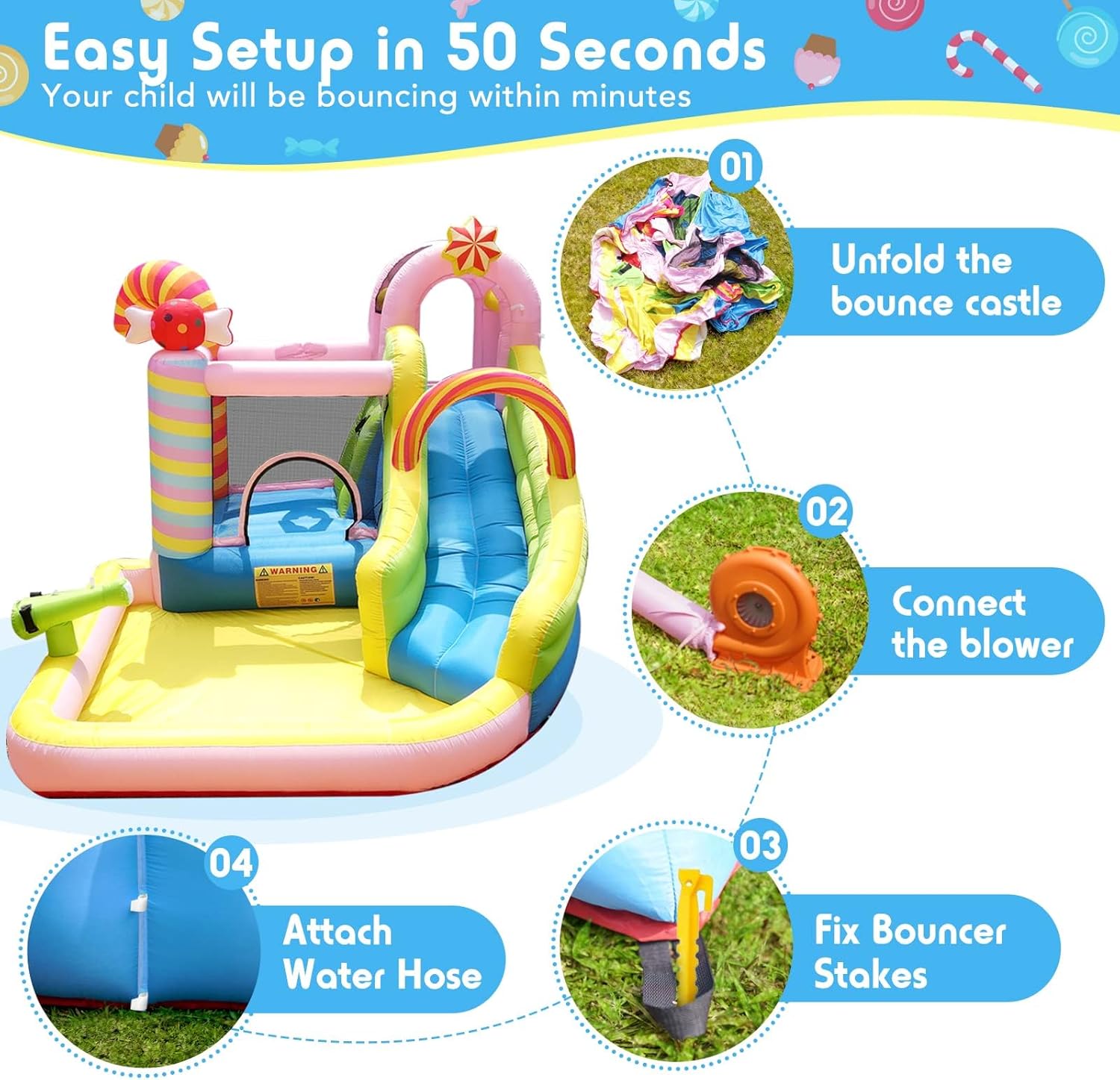Kids Inflatable Water Slide Bo – Kids Outdoor Fun Bewertung und Preis