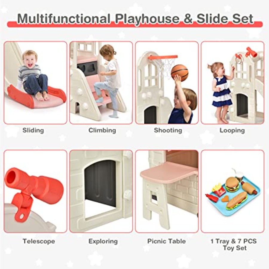 Outdoor kids playhouse and sli – Kids Outdoor Picnic Table Bewertung und Preis