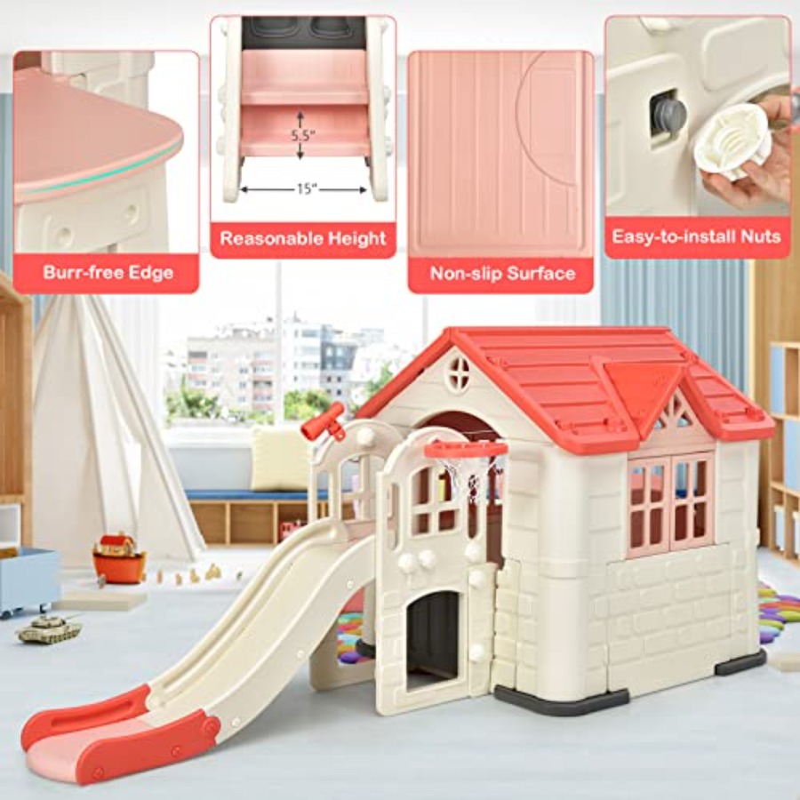Outdoor kids playhouse and sli – Kids Outdoor Picnic Table Bewertung und Preis