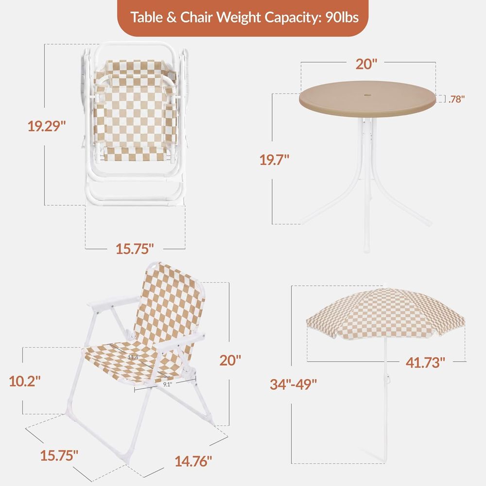 Kids Picnic Table and Chair Se – Kids Outdoor Table And Chairs With Umbrella Bewertung und Preis