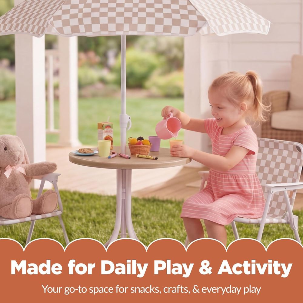 Kids Picnic Table and Chair Se – Kids Outdoor Table And Chairs With Umbrella Bewertung und Preis