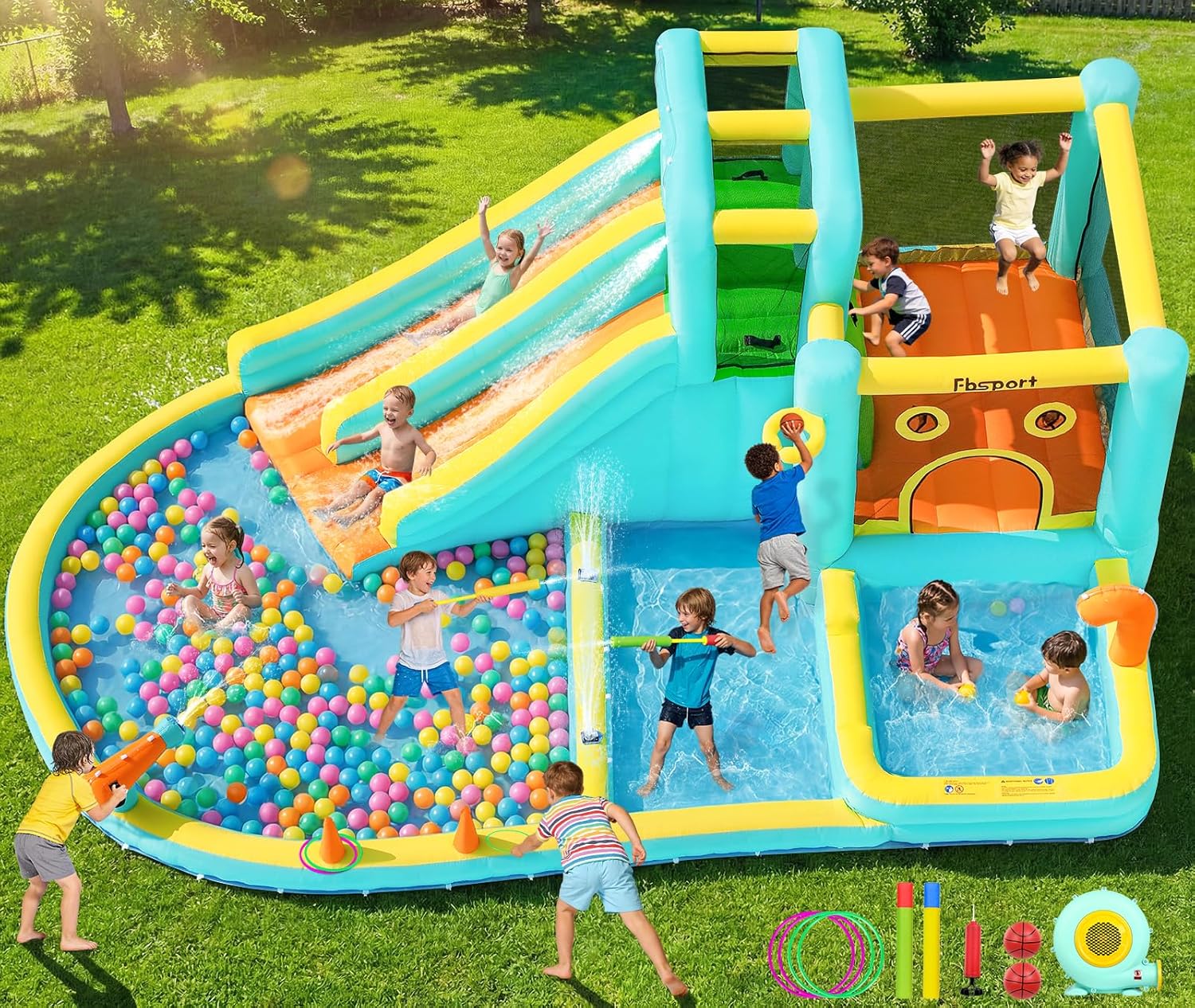 Double Slide Inflatable Water  – Kids Outdoor Fun Bewertung und Preis