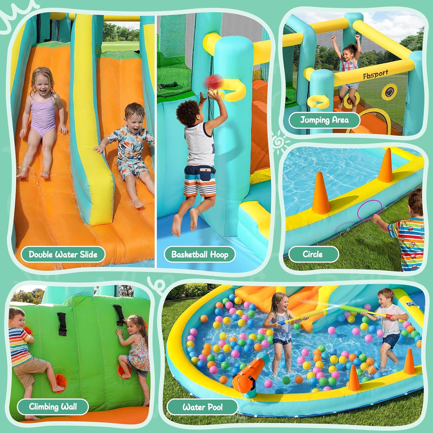 Double Slide Inflatable Water  – Kids Outdoor Fun Bewertung und Preis