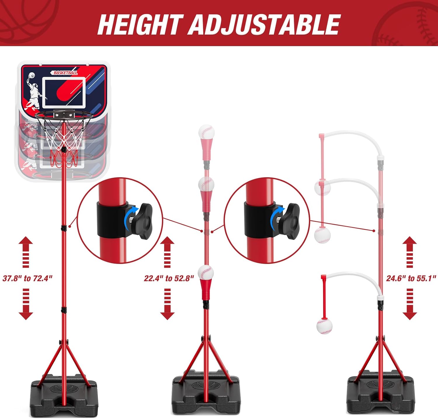 4-in-1 Kids Basketball Hoop &  – Kids Outdoor Toys Bewertung und Preis