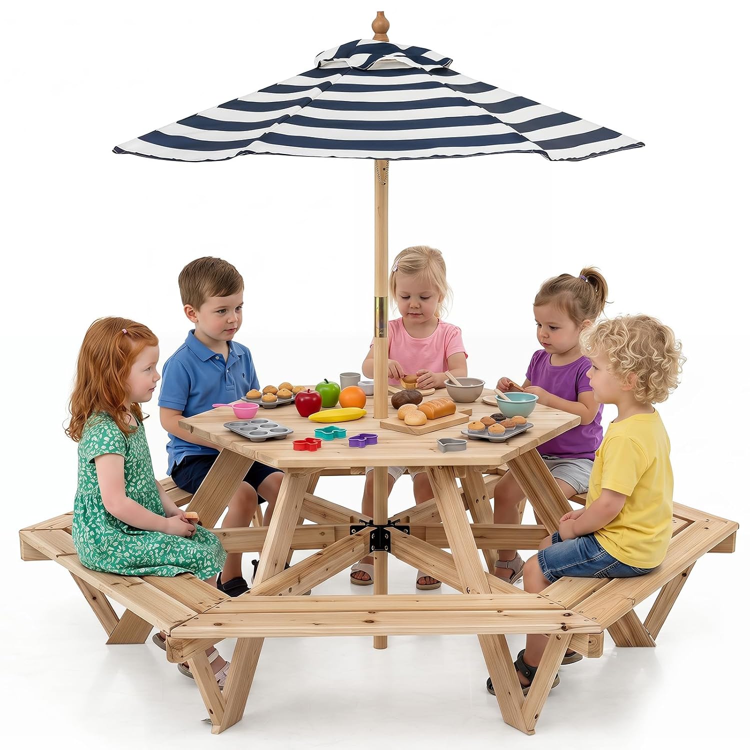 Kids Picnic Table, Hexagonal W – Kids Outdoor Picnic Table Bewertung und Preis