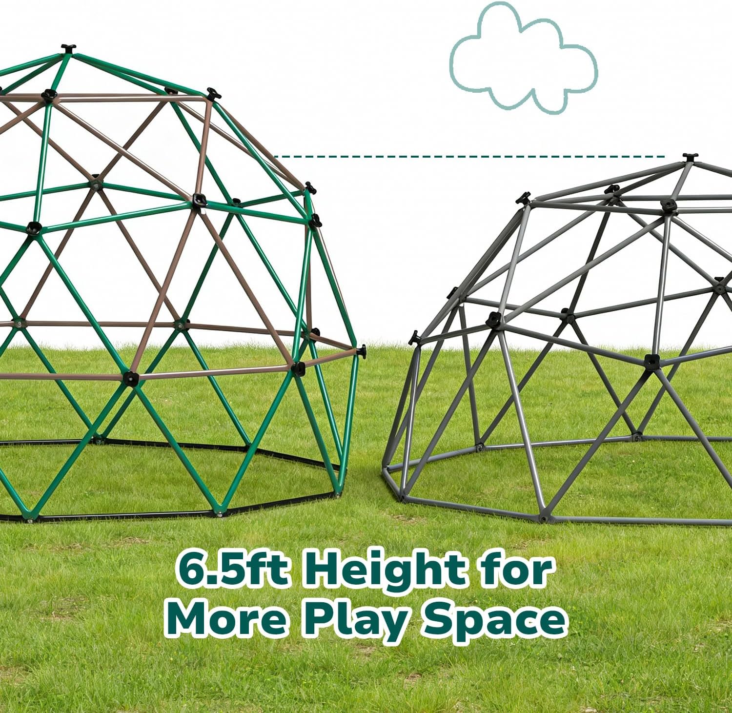 6.5 FT Tall Climbing Dome with – Kids Outdoor Monkey Bars Bewertung und Preis