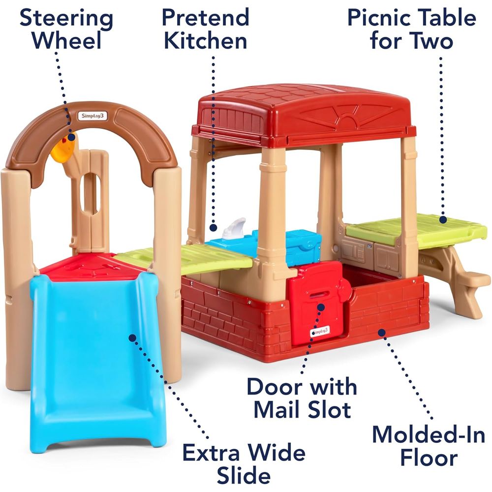Simplay3 Sunny Slide and Climb – Kids Outdoor Picnic Table Bewertung und Preis