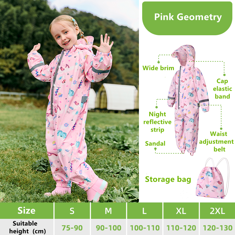 Cartoon Kids One Piece Rain Su – Kids Outdoor Jumpsuit Bewertung und Preis