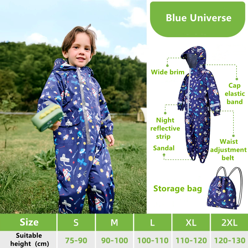 Cartoon Kids One Piece Rain Su – Kids Outdoor Jumpsuit Bewertung und Preis