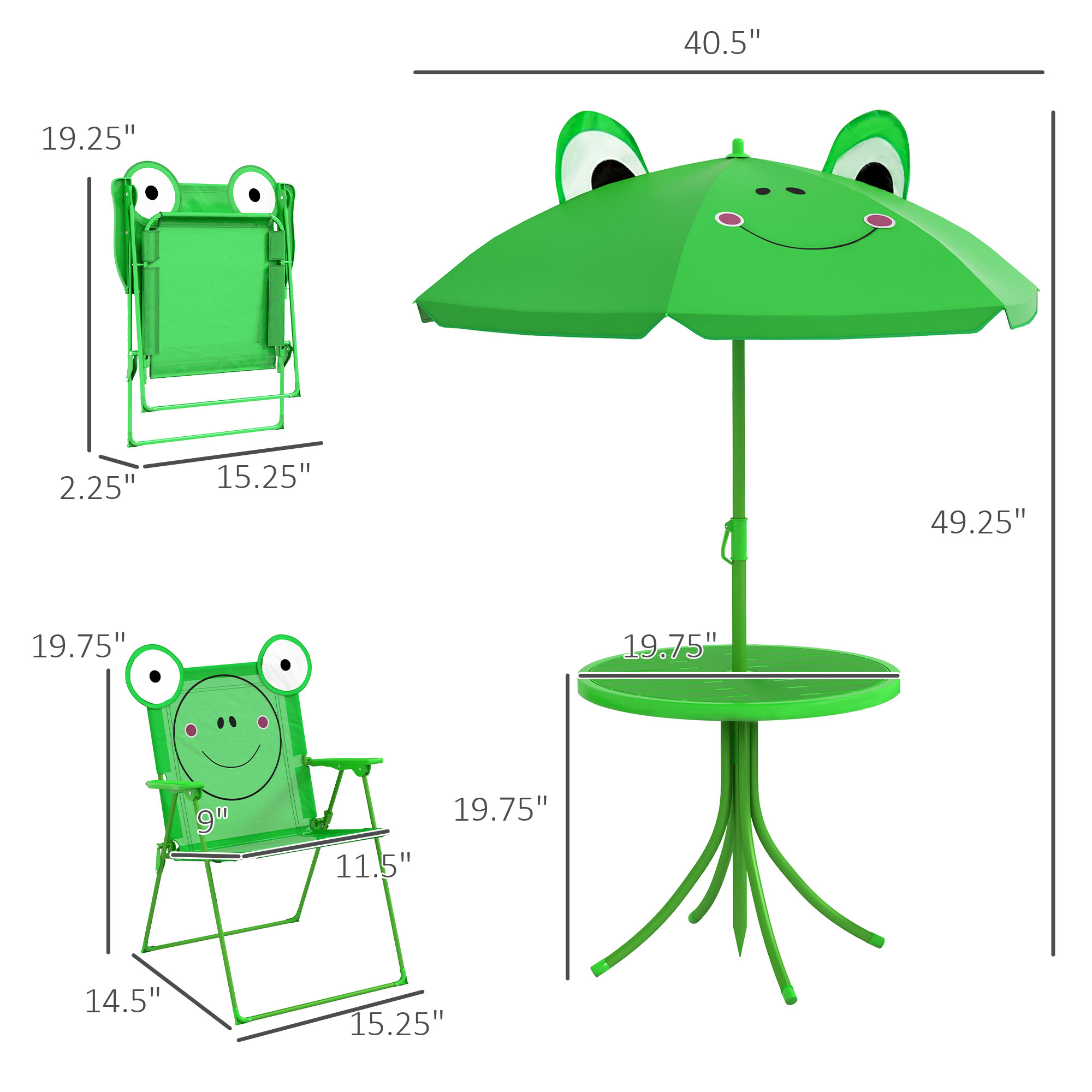 Fun Portable Kids Folding Tabl – Kids Outdoor Table And Chairs With Umbrella Bewertung und Preis