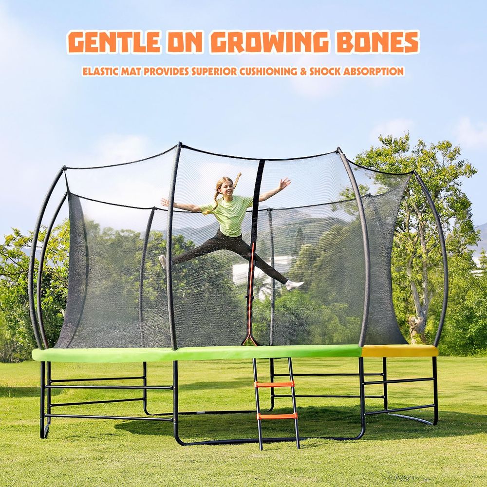 Trampoline Outdoor 12FT 14FT,  – Kids Outdoor Ladder Bewertung und Preis