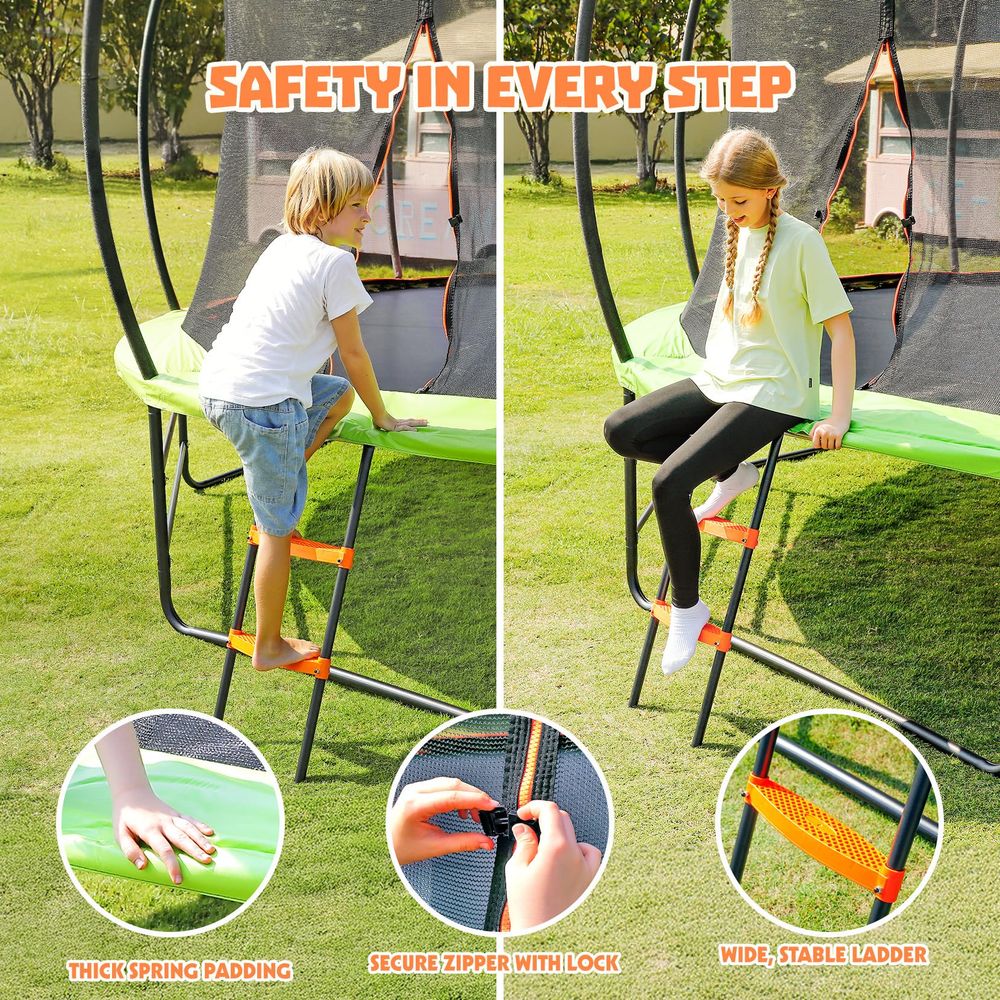 Trampoline Outdoor 12FT 14FT,  – Kids Outdoor Ladder Bewertung und Preis
