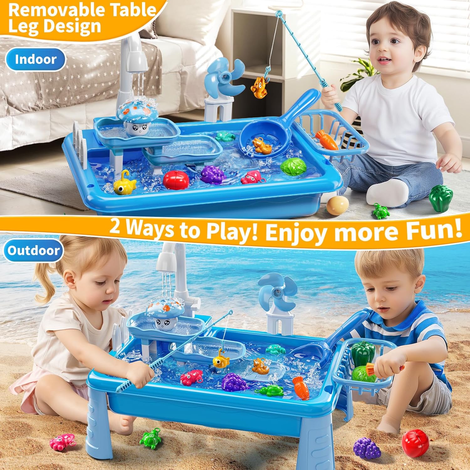 Water Table Play Sink Toy for  – Kids Outdoor Picnic Table Bewertung und Preis