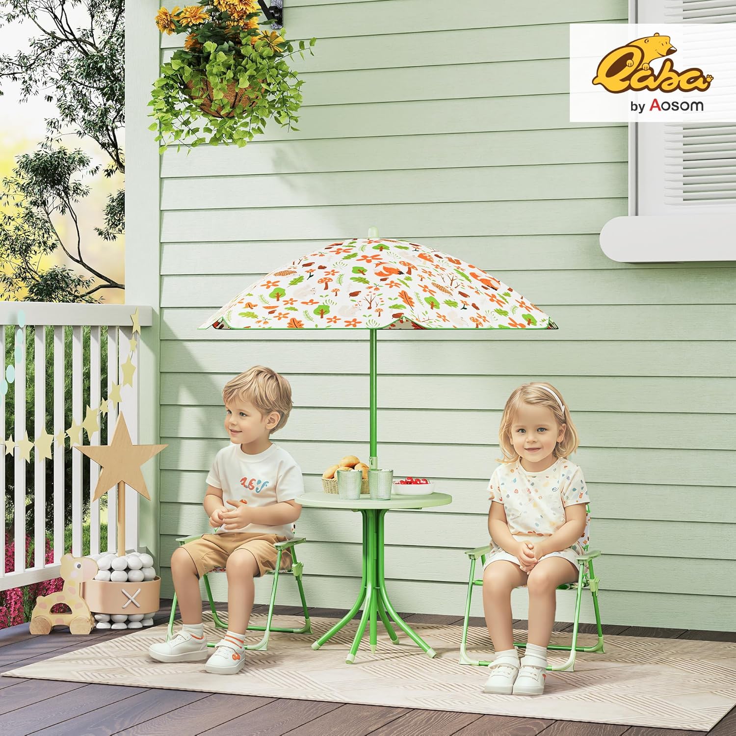 Kids Picnic Table Chair Set Fo – Kids Outdoor Table And Chairs With Umbrella Bewertung und Preis