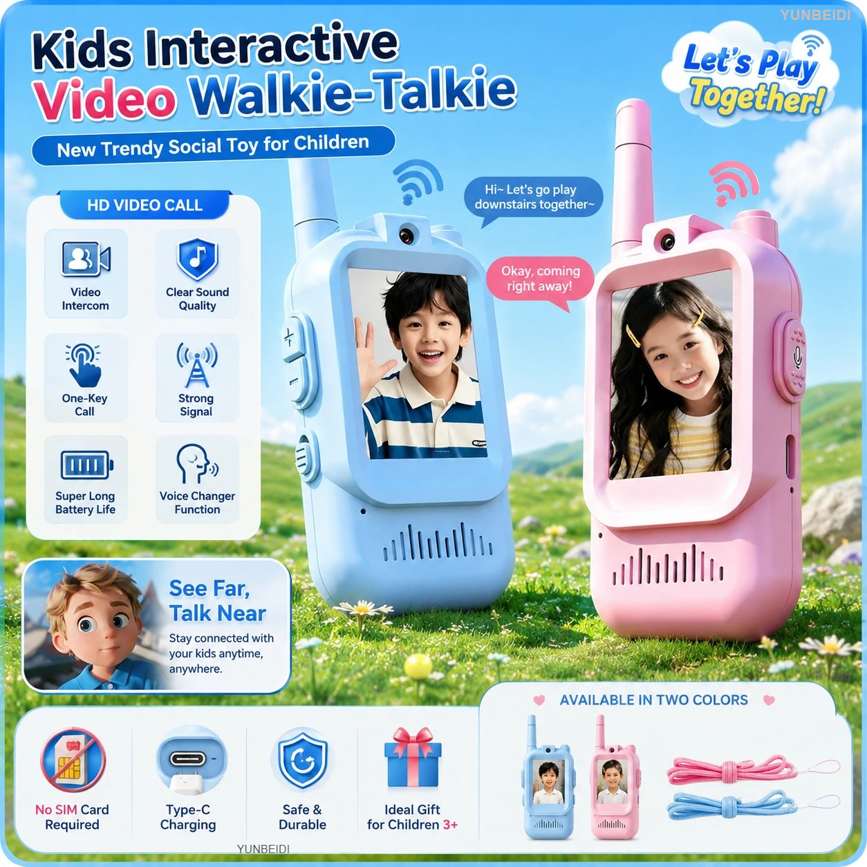 2PCS Kids Video Walkie Talkies – Kids Outdoor Fun Bewertung und Preis