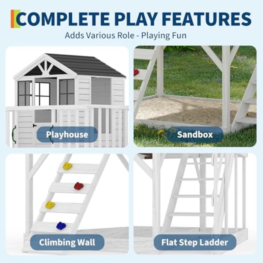 Outdoor wooden playhouse for k – Kids Outdoor Ladder Bewertung und Preis