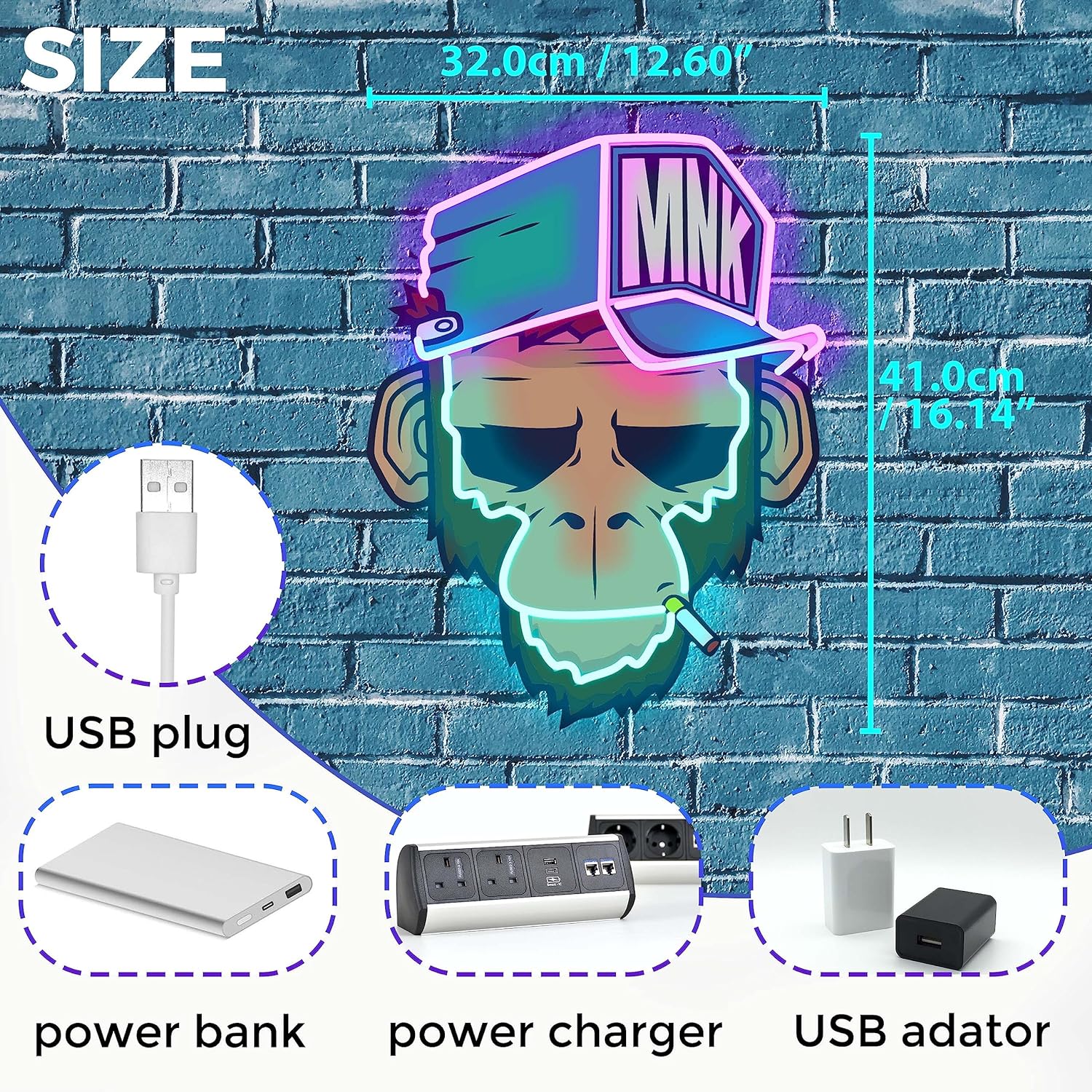 Cool Monkey with Hat Neon Sign – Kids Outdoor Monkey Bars Bewertung und Preis