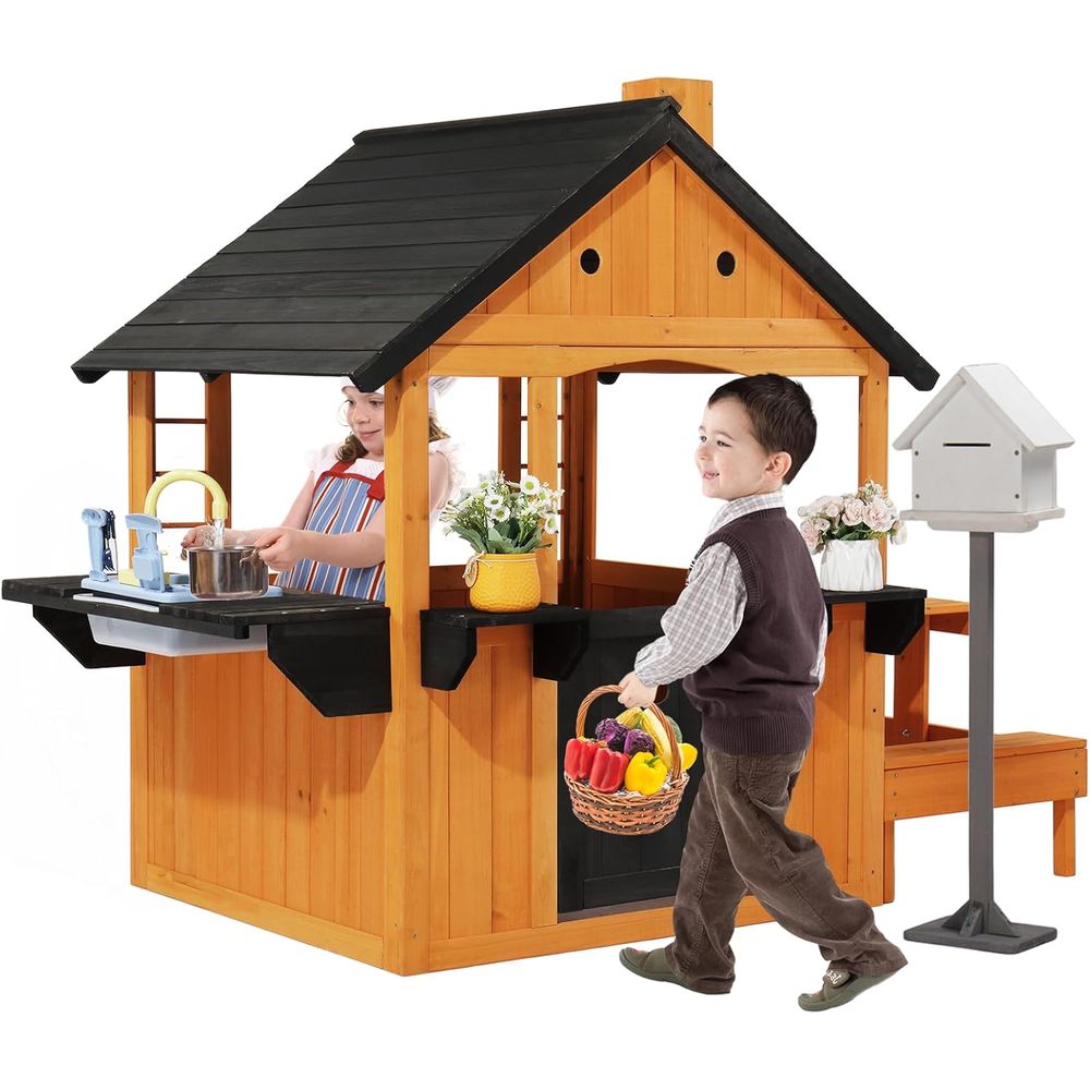 MOR Kids Outdoor Playhouse wit – Kids Outdoor Picnic Table Bewertung und Preis