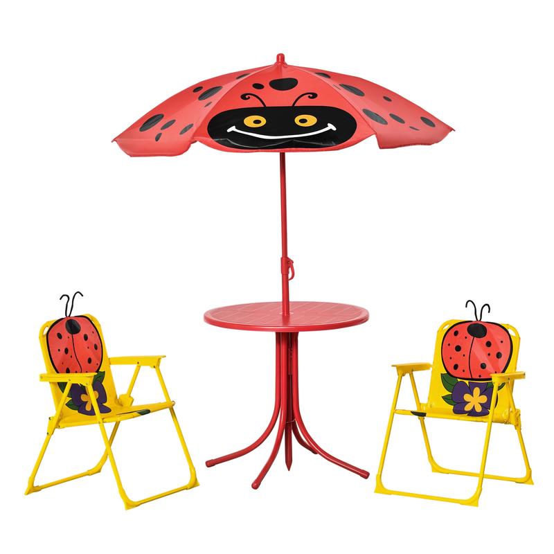 Outsunny Kids Table and Chair  – Kids Outdoor Table And Chairs With Umbrella Bewertung und Preis