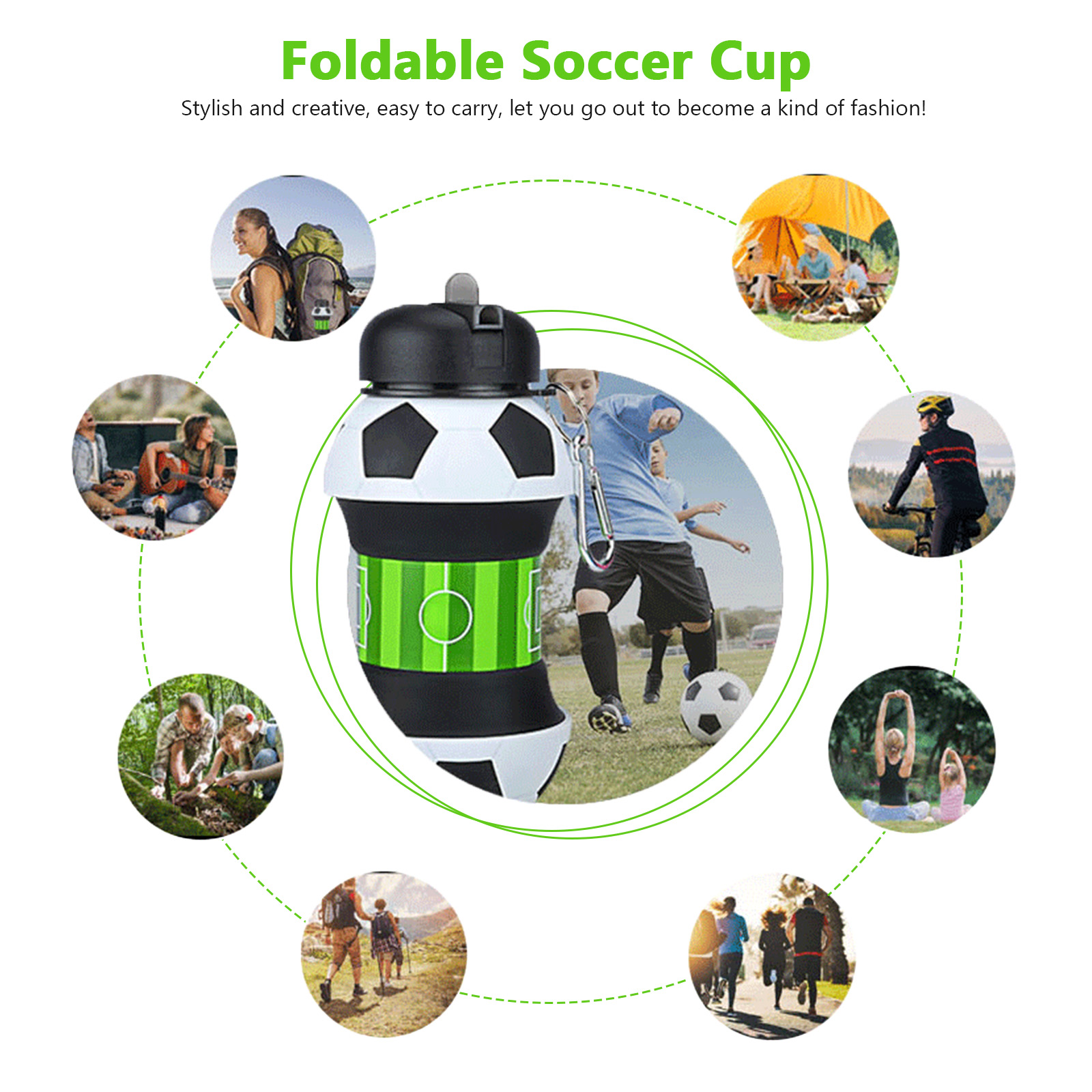 550ml Foldable Football Water  – Outdoor Kid Friendly Bewertung und Preis